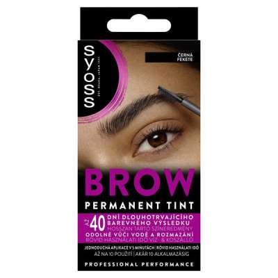 Syoss brow tint fekete szemöldökfesték - 1 db