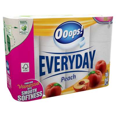 Ooops! Everyday toalettpapír barack illattal 3 rétegű - 24 db