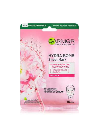 Garnier Skin Naturals Hidratáló textilmaszk Sakurával - 28 g
