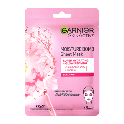 Garnier Skin Naturals hidratáló textilmaszk Sakurával - 28 g