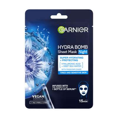 Garnier Skin Naturals regeneráló éjszakai textilmaszk - 28 g