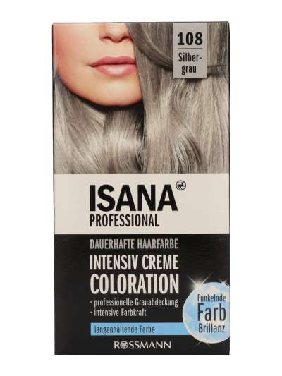 Isana Professional intenzív krémhajfesték /108 ezüst szürke - 1 db