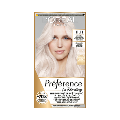 L'Oréal Paris Préférence Le Blonding tartós hajfesték /11.11 extra világos hideg kristályszőke - 1 db