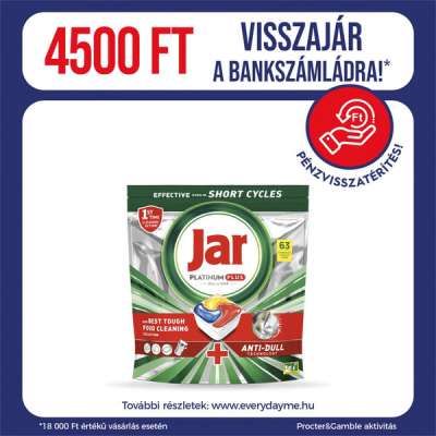 Jar Platinum Plus Lemon All In One mosogatókapszula - 63 db