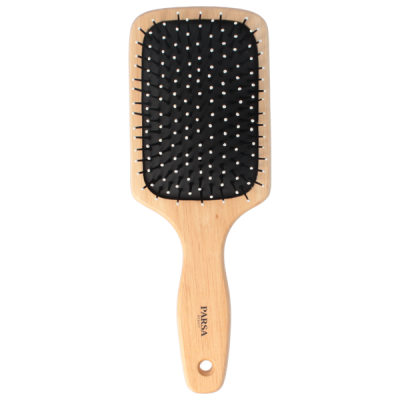 Parsa Beauty Paddle natúr kaucsukfa hajkefe - 1 db