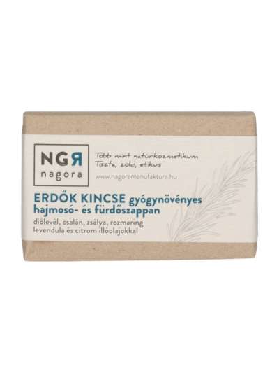 Nagora Erdők Kincse gyógynövényes hajmosó- és fürdőszappan - 90 g