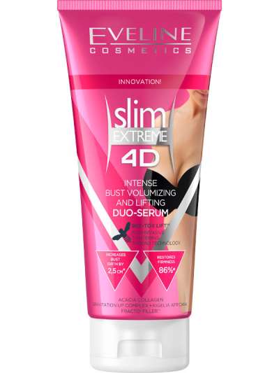 Eveline Slim Extreme 4D intenzív mellbőség növelő és lifting duo-szérum - 200 ml