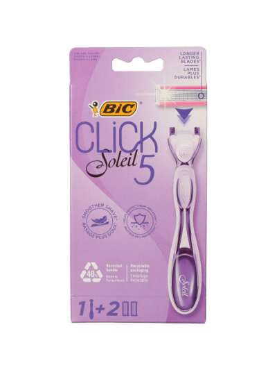Bic Soleil Click5 borotva készülék + 2 db betét, 5 pengés - 1 db