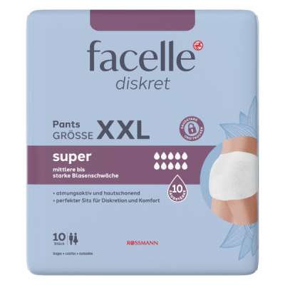 Facelle Diskret inkontinencia bugyi XXL-es méret - 10 db
