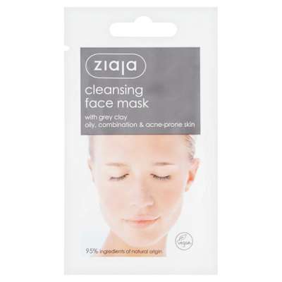 Ziaja tisztító arcmaszk szürke agyaggal - 7 ml