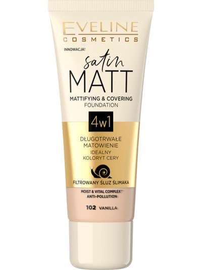 Eveline Satin Matt Mattifying&Covering alapozó /102 - 1 db