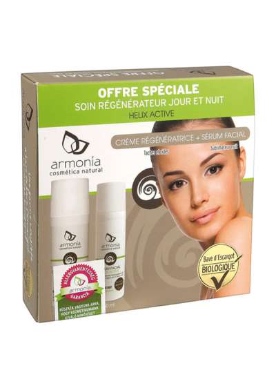 Armonia Helix Active bőrmegújító öko csiga arckrém & szérum - 1 db