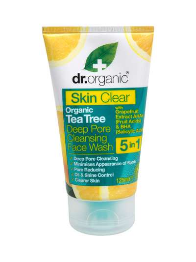 Dr.Organic Skin Clear mélytisztító arclemosó - 125 ml