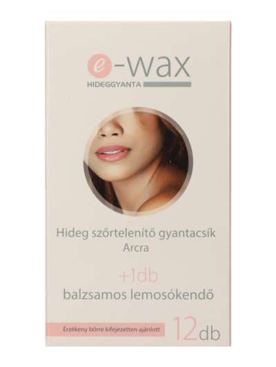 E-Wax hideggyanta arcra 6 pár + 1 db olajos lemosó kendő - 1 db