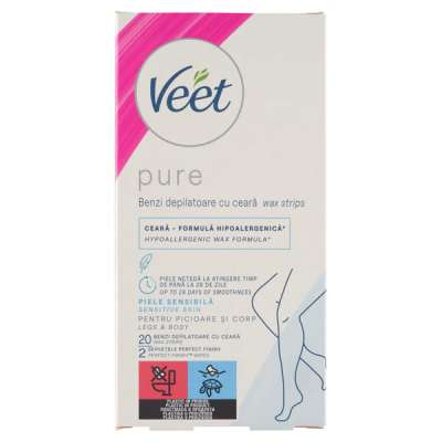 Veet Pure hideggyanta szalagok lábra és testre - 20 db