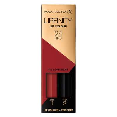 Max Factor Lipfinity kétlépcsős tartós ajakrúzs /115 confident - 1 db