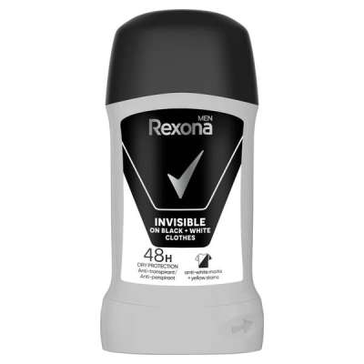 Rexona Men Invisible Black + White férfi izzadásgátló stick - 50 ml