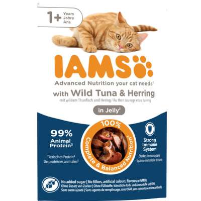 IAMS Advenced Nutrition állateledel macskáknak tonhallal és heringgel - 85 g