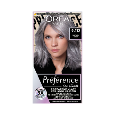 L'Oréal Paris Préférence Vivid Colors tartós hajfesték /9.112 camden town smokey grey - 1 db
