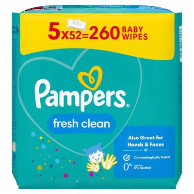 Pampers Fresh Clean nedves törlőkendő - 260 db