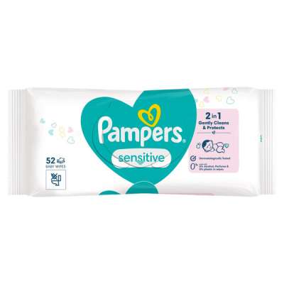 Pampers Sensitive törlőkendő - 52 db