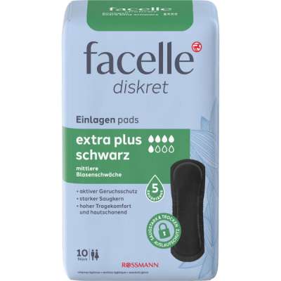 Facelle Diskret Extra Plus fekete inkontinencia betét - 10 db