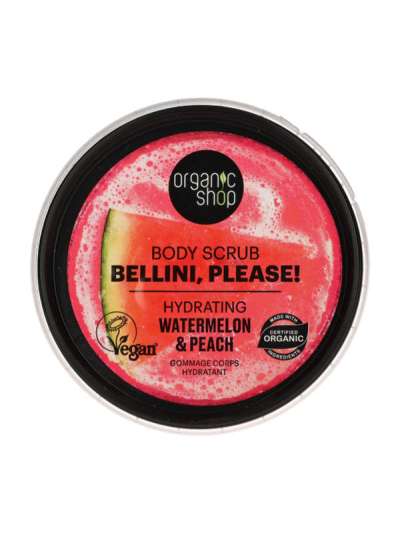 Organic Shop Bellini, please! hidratáló testradír görögdinnyével és barackkal - 250 ml