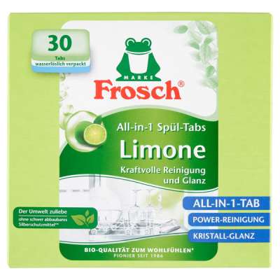 Frosch mosogatógép tabletta zöldcitrom illattal - 30 db