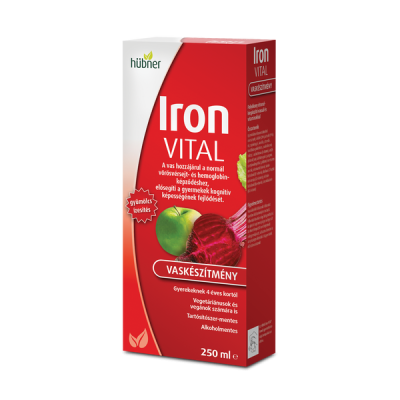 Hübner Iron VITAL folyékony étrend-kiegészítő vassal és vitaminokkal - 250 ml