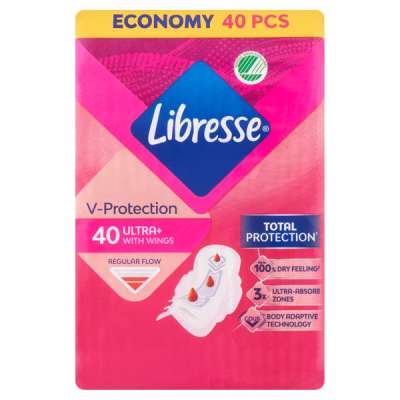 Libresse Ultra Thin Normal vékony szárnyas egészségügyi betét - 40 db