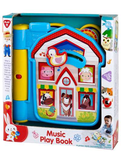Playgo zenélő állatos képeskönyv - 1 db