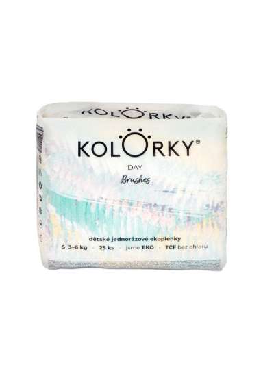 Kolorky Day Ecsetek Öko nadrágpelenka S-es 3-6 kg - 25 db