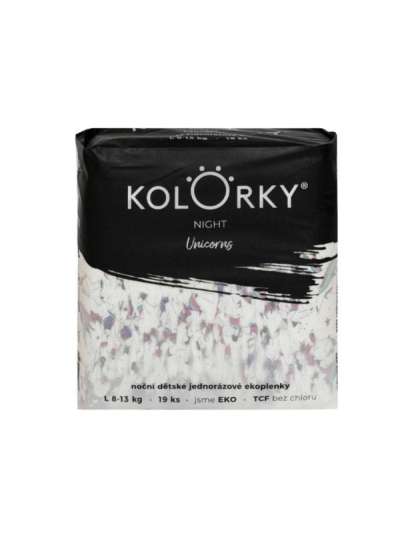 Kolorky Night Unikornis Öko nadrágpelenka L-es 8-13 kg - 19 db