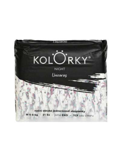 Kolorky Night Unikornis Öko nadrágpelenka M-es 5-8 kg - 21 db