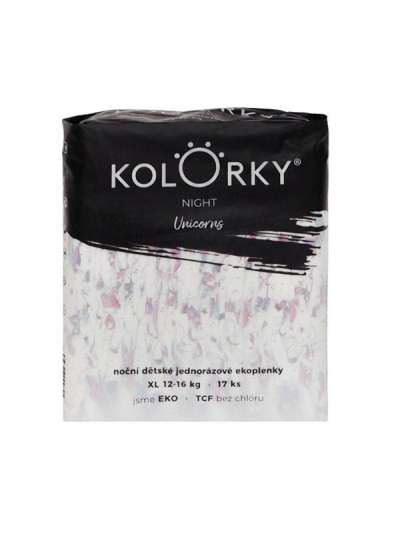 Kolorky Night Unikornis Öko nadrágpelenka XL-es 12-16 kg - 17 db