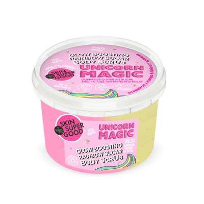Skin Super Good Unicorn Magic ragyogásfokozó testradír - 250 ml