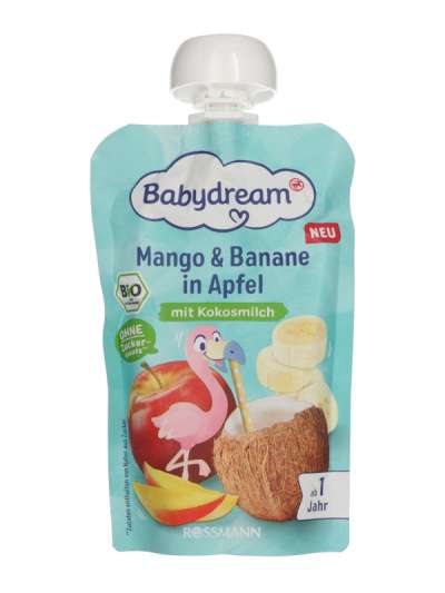 Babydream gyümölcskészítmény alma-banán-kókusztej1 éves kortól - 100 g