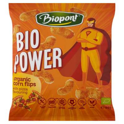 Biopont Bio Power glutánmentes kukorica snack pizza ízesítéssel - 55 g