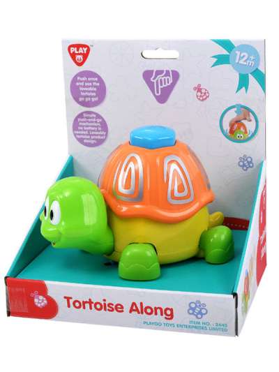 Playgo vidám mászó teknőc bébijáték - 1 db