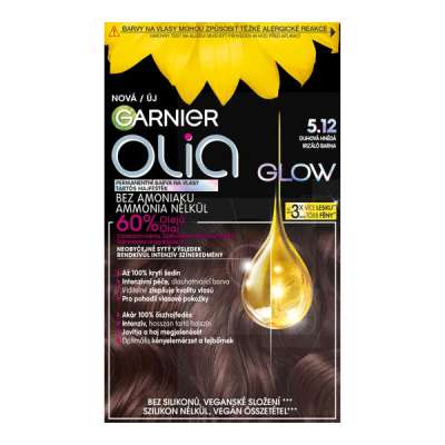 Garnier Olia Glow tartós hajfesték /5.12 irizáló barna - 1 db