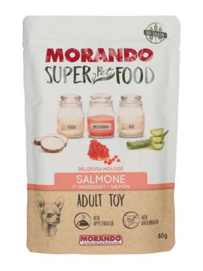 Morando Adult Tox Mousse Salmon állateledel kutyáknak lazaccal - 80 g