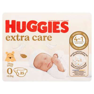 Huggies Extra Care 0 újszülött nadrágpelenka <3,5 kg - 25 db