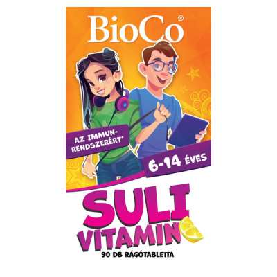 BioCo Suli vitamin étrend-kiegészítő rágótabletta citrom ízű 6-14 éveseknek - 90 db