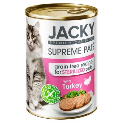 Jacky konzerv macskáknak pulykával - 400 g