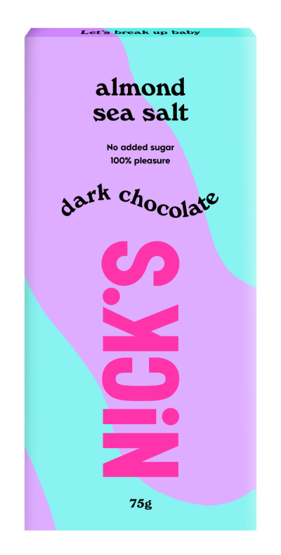 Nick's Vegan tengeri sós étcsokoládé mandulával - 75 g