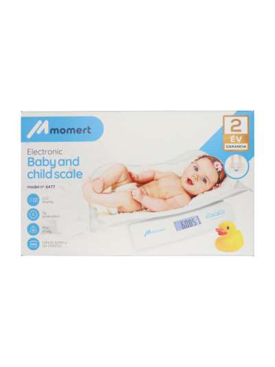Momert digitális csecsemőmérleg műanyag bébitállal - 1 db
