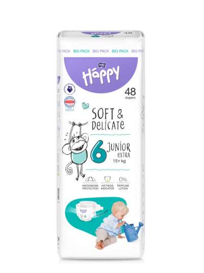 Bella Baby Happy Junior Extra pelenka 15+ kg - 48 db