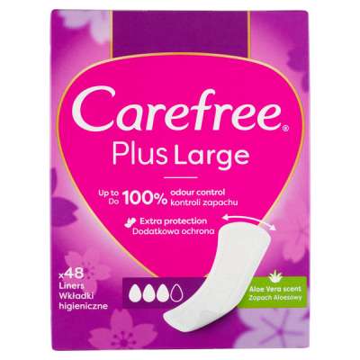 Carefree Plus Large + Aloe tisztasági betét - 48 db