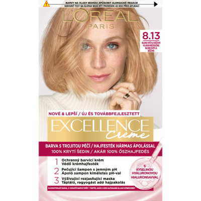 L'Oréal Paris Excellence hajfesték /8.13 világos bézsszőke - 1 db
