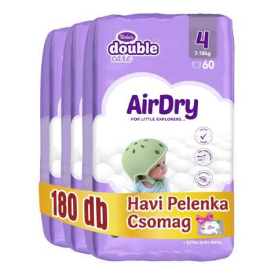 Violeta Double Care nadrágpelenka törlőkendővel 4-es méret 7-18 kg - 180 db